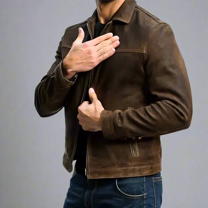 Remo - Giacca Uomo Con Cerniera Stile Moderno
