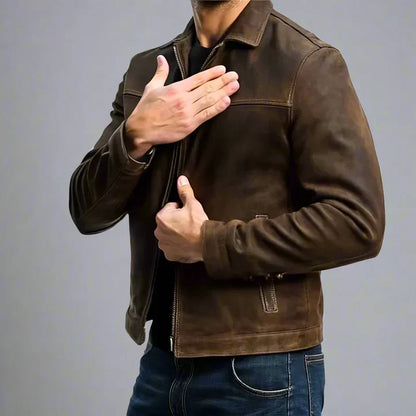 Remo - Giacca Uomo Con Cerniera Stile Moderno