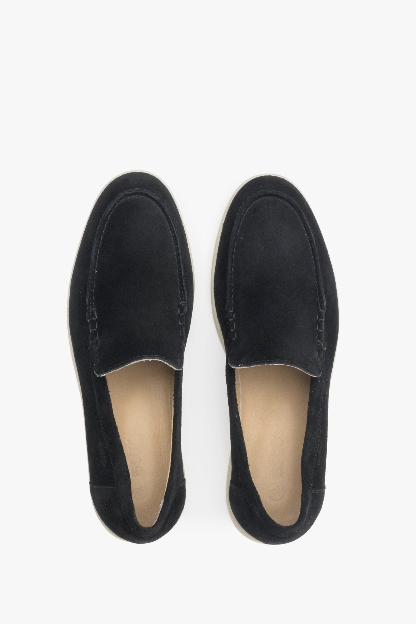 Clelia - Women's Black Genuine Velour Loafers Estro ER00113447