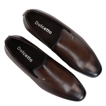 Carlo – Mocassino Uomo Slip-On Formale Nero e Marrone