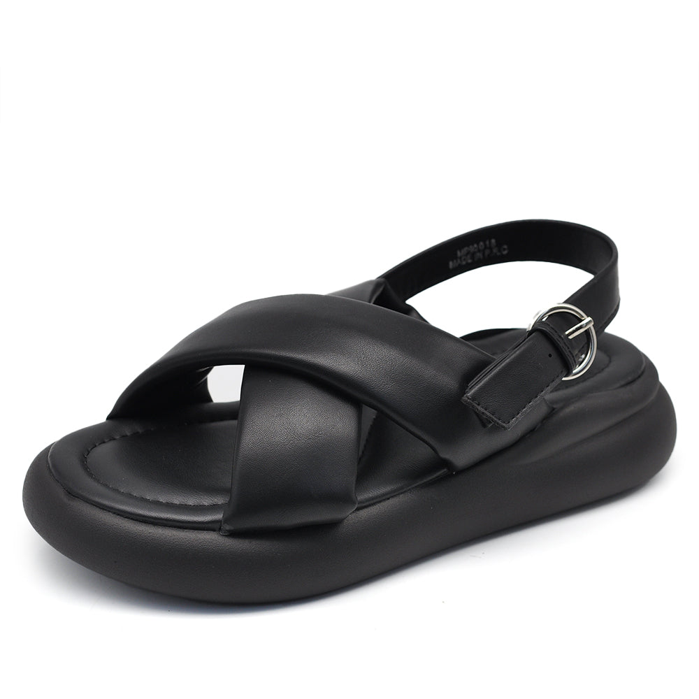 Agata – Sandali donna platform doppio fondo fasce incrociate