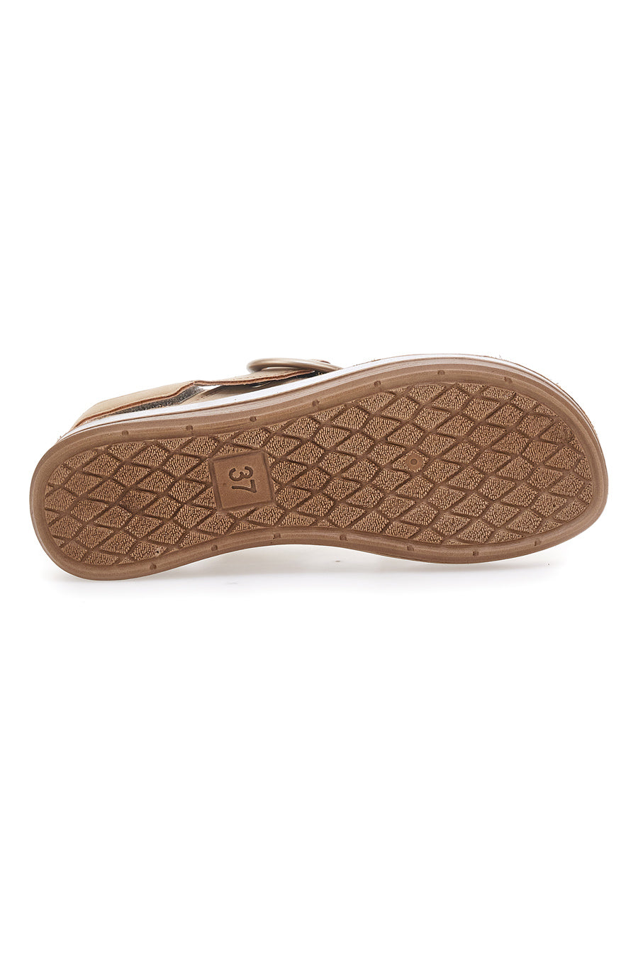 Carla - Sandali Beige Zeppa Leggera Cinturino Comfort