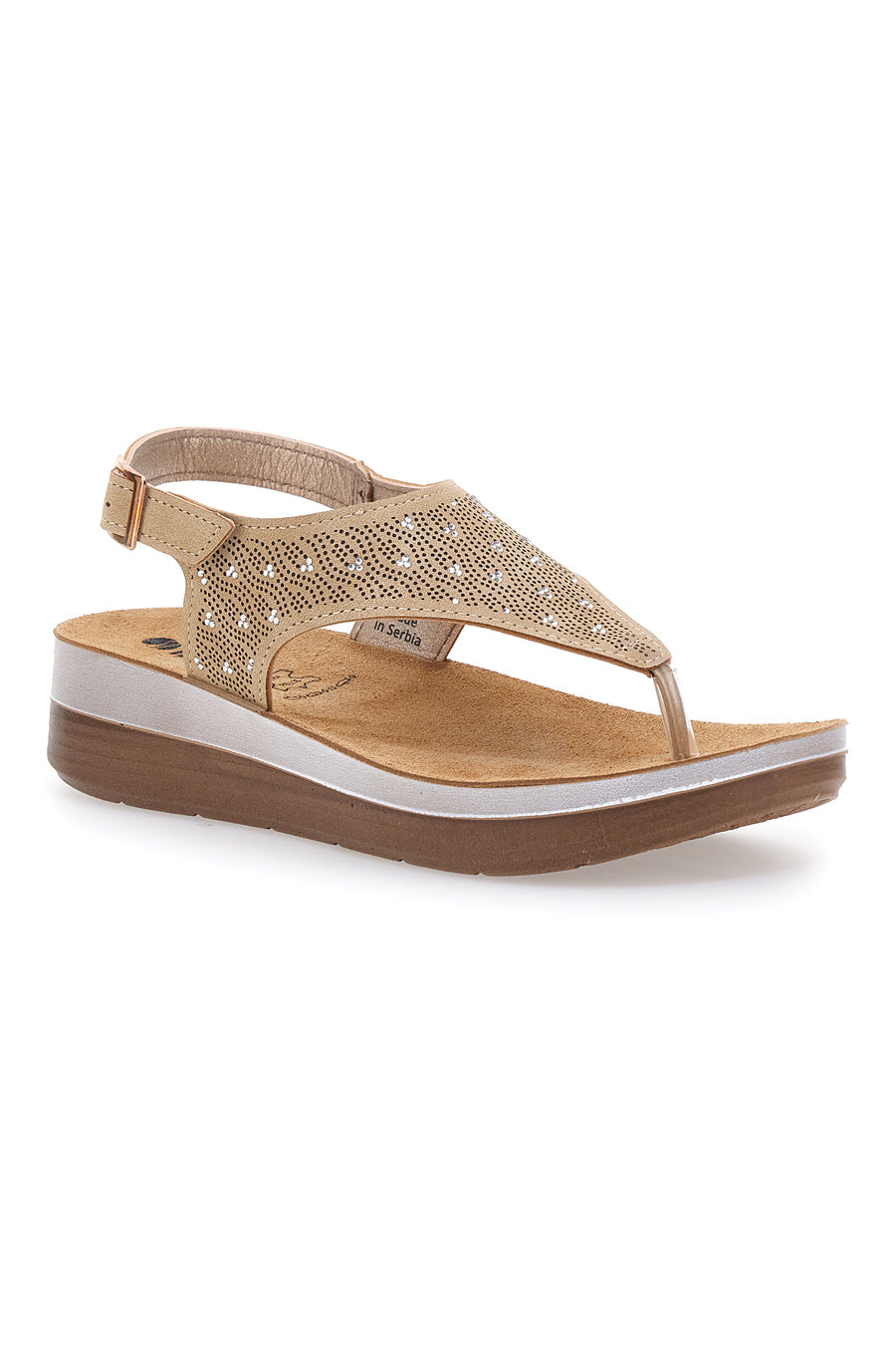 Diana - Sandali Beige Plantare Soft Donna Comfort Moderni