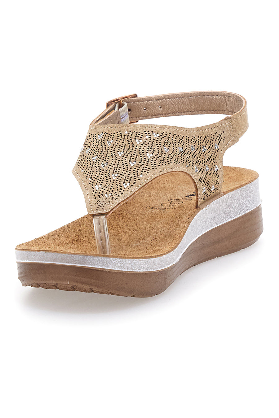 Diana - Sandali Beige Plantare Soft Donna Comfort Moderni