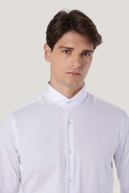 Kasper - Camicia Uomo Collo Diplomatico Bianca Elegante