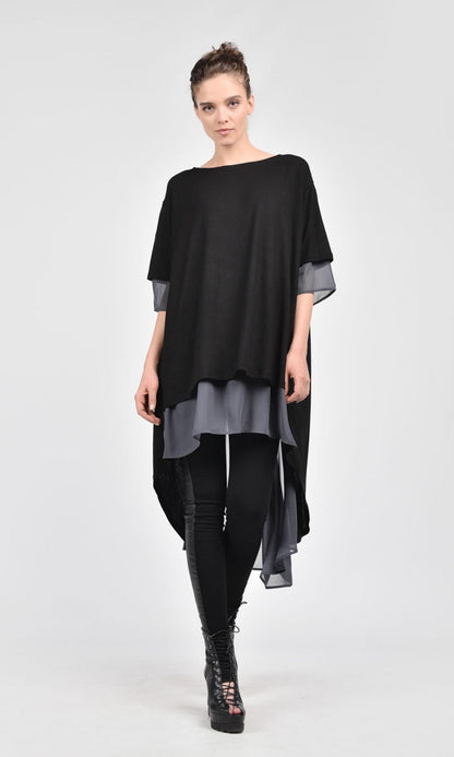 Quinoria - Camicia Ampia Donna Retro Chiffon Moderna Elegante