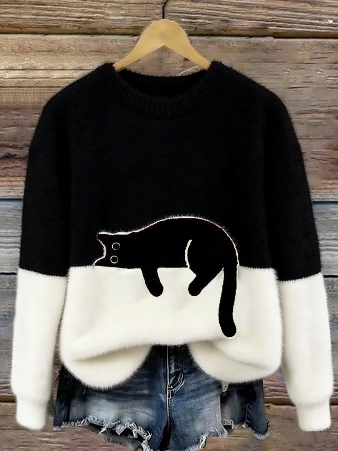 Tarcisio - Felpa Donna Con Stampa Gatto