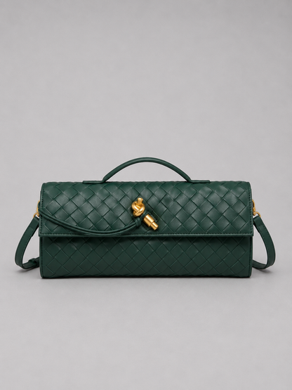 Anita - Clutch Donna Elegante Effetto Pelle Intrecciata