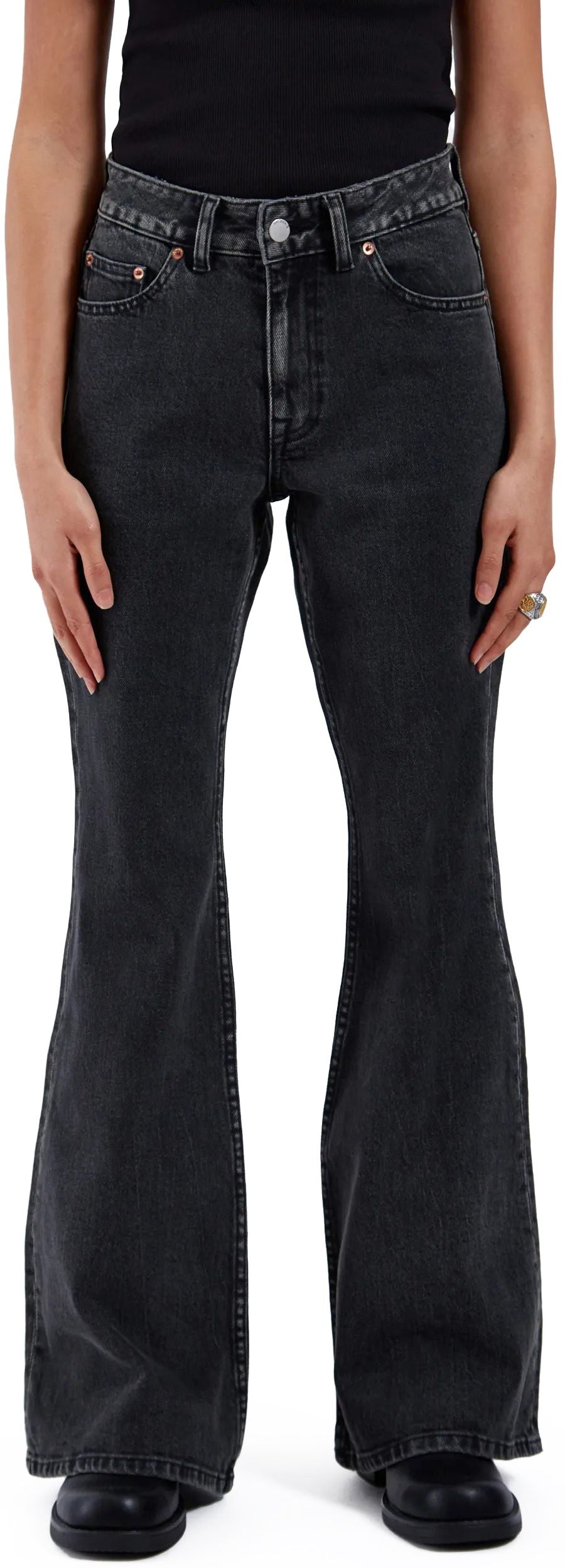 Annu - Jeans Denim Elba Invecchiato Nero