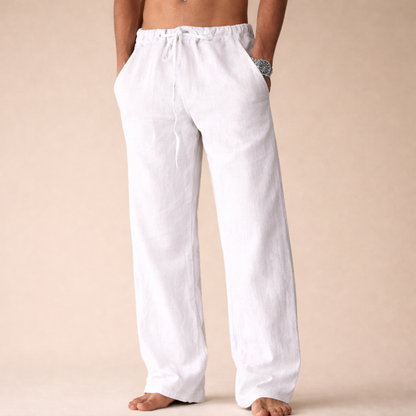 Nicandro - Pantaloni Uomo in Lino Eleganti