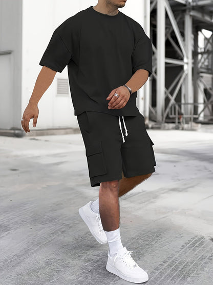 Filippo – Set Casual Composto Da T-Shirt E Pantaloni Modello Cargo