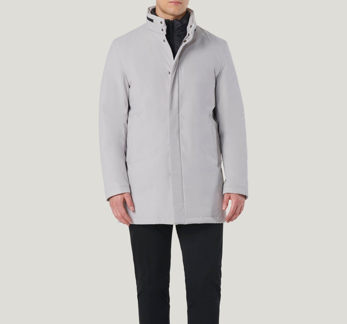 Karl - Giaccone Uomo Grigio Chiaro con Inserto