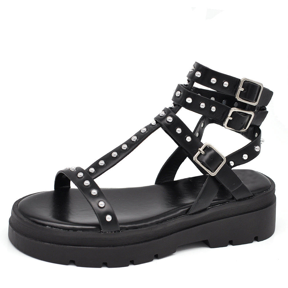 Sandra – Infradito stivaletti donna platform borchie estivi