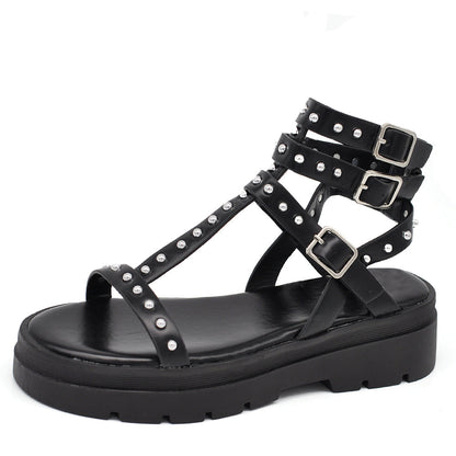 Sandra – Infradito stivaletti donna platform borchie estivi