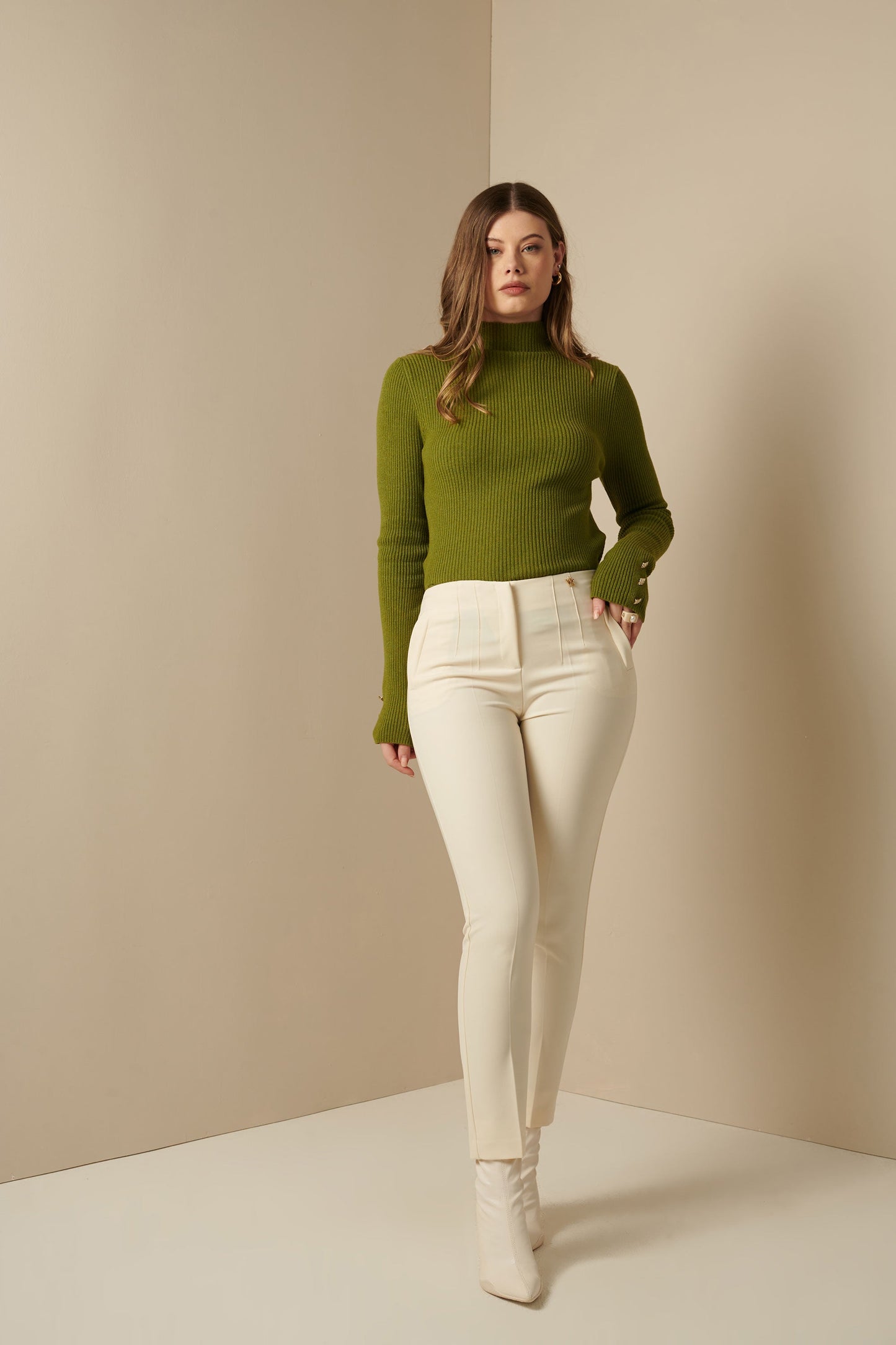 Rinaldino - Pantaloni doppia pence stile sartoriale moderno