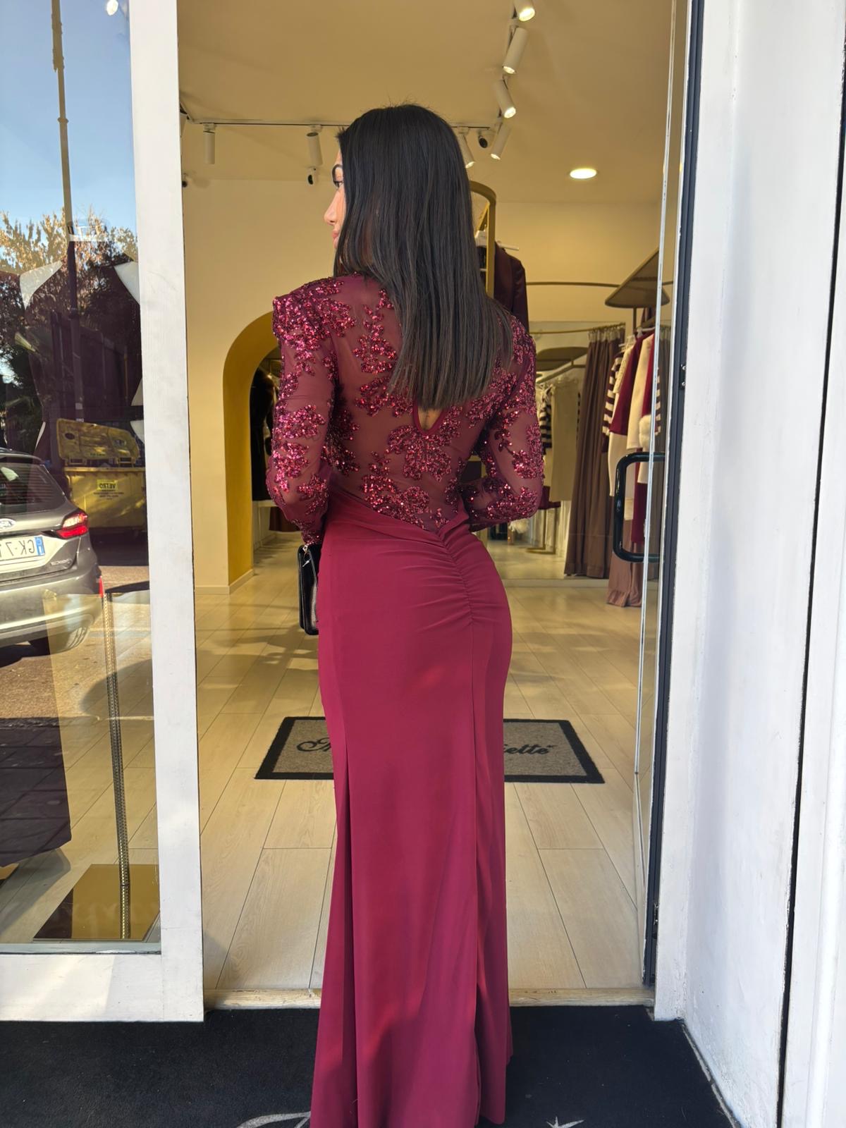 Delia - Abito Cortina Elegante Midi Donna