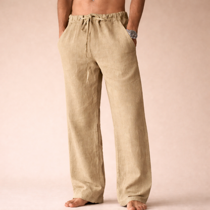 Nicandro - Pantaloni Uomo in Lino Eleganti