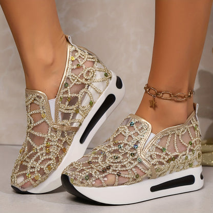Ninetta - Sneakers Donna Alte con Paillettes Eleganti
