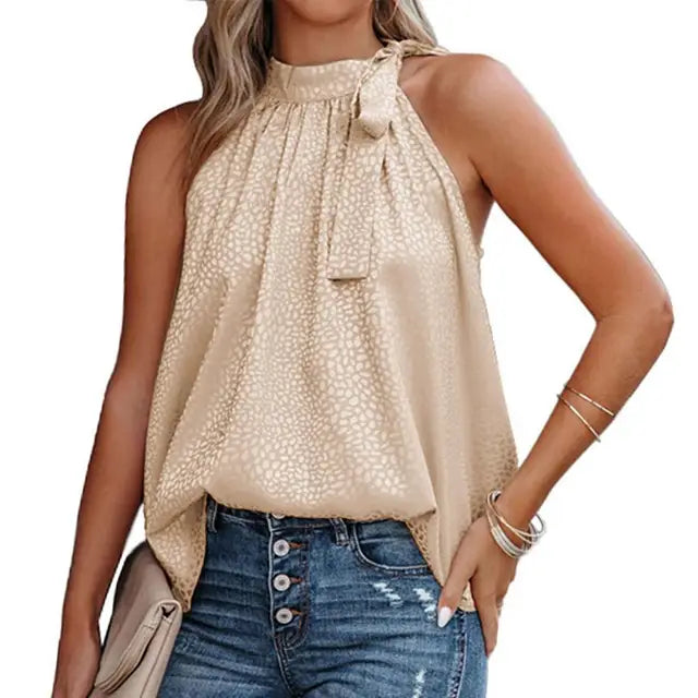 Nives – Top Modello Halter Dallo Stile Versatile E Di Classe