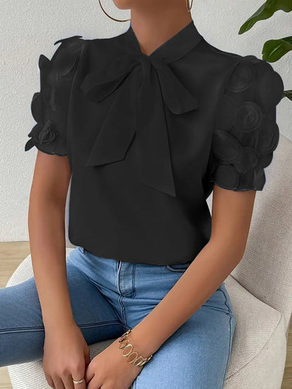Chiara – Blusa Elegante Con Fiocco Per Donna