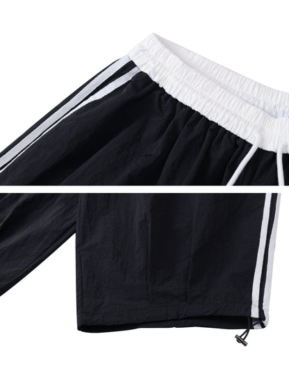 Pietrina - Pantaloni Casual Plissé Righe Donna Moderni Eleganti