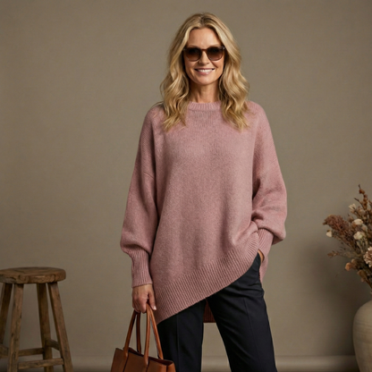 Tirna - Poncho maglione confortevole stile moderno donna elegante