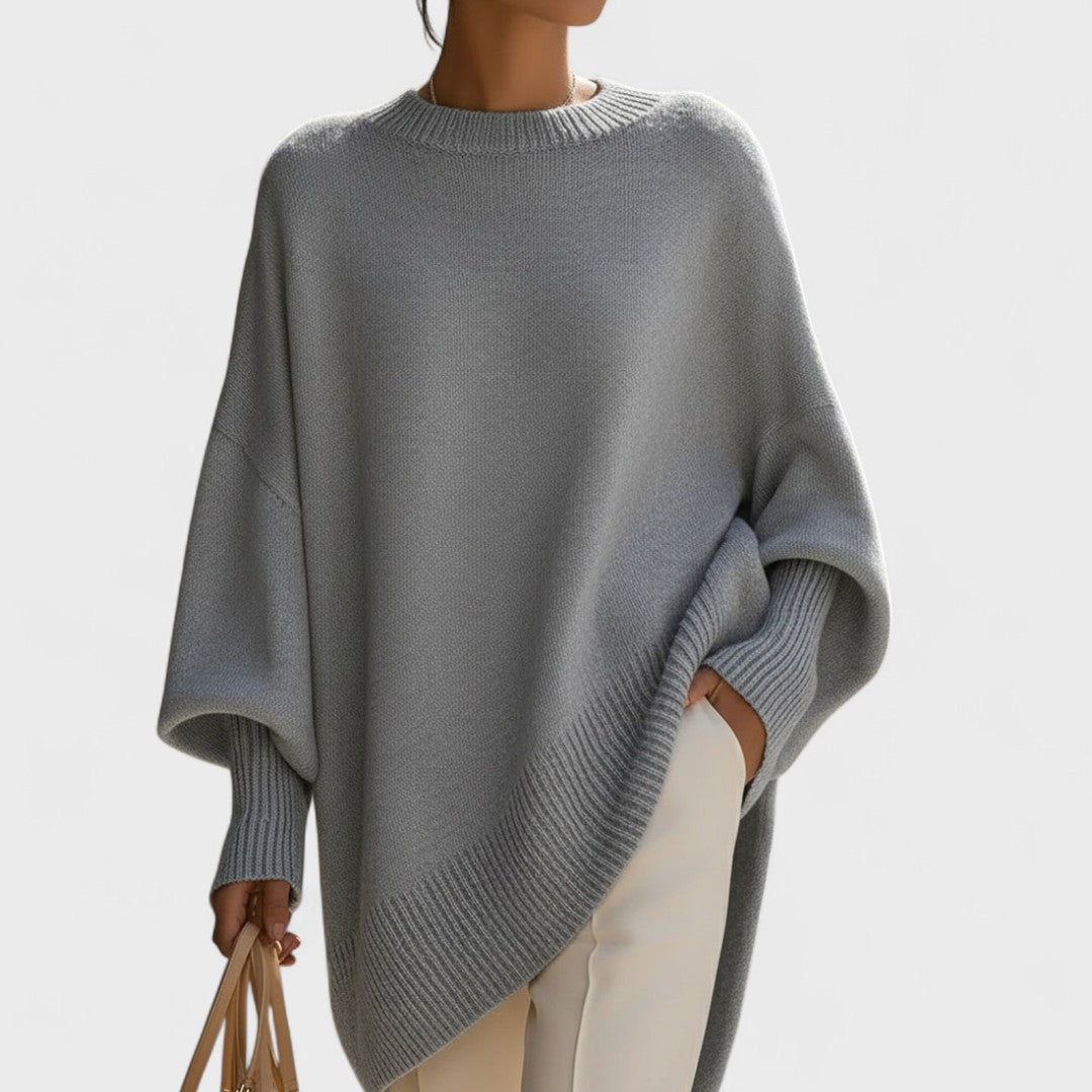 Gemma – Poncho Oversize Dallo Stile Essenziale