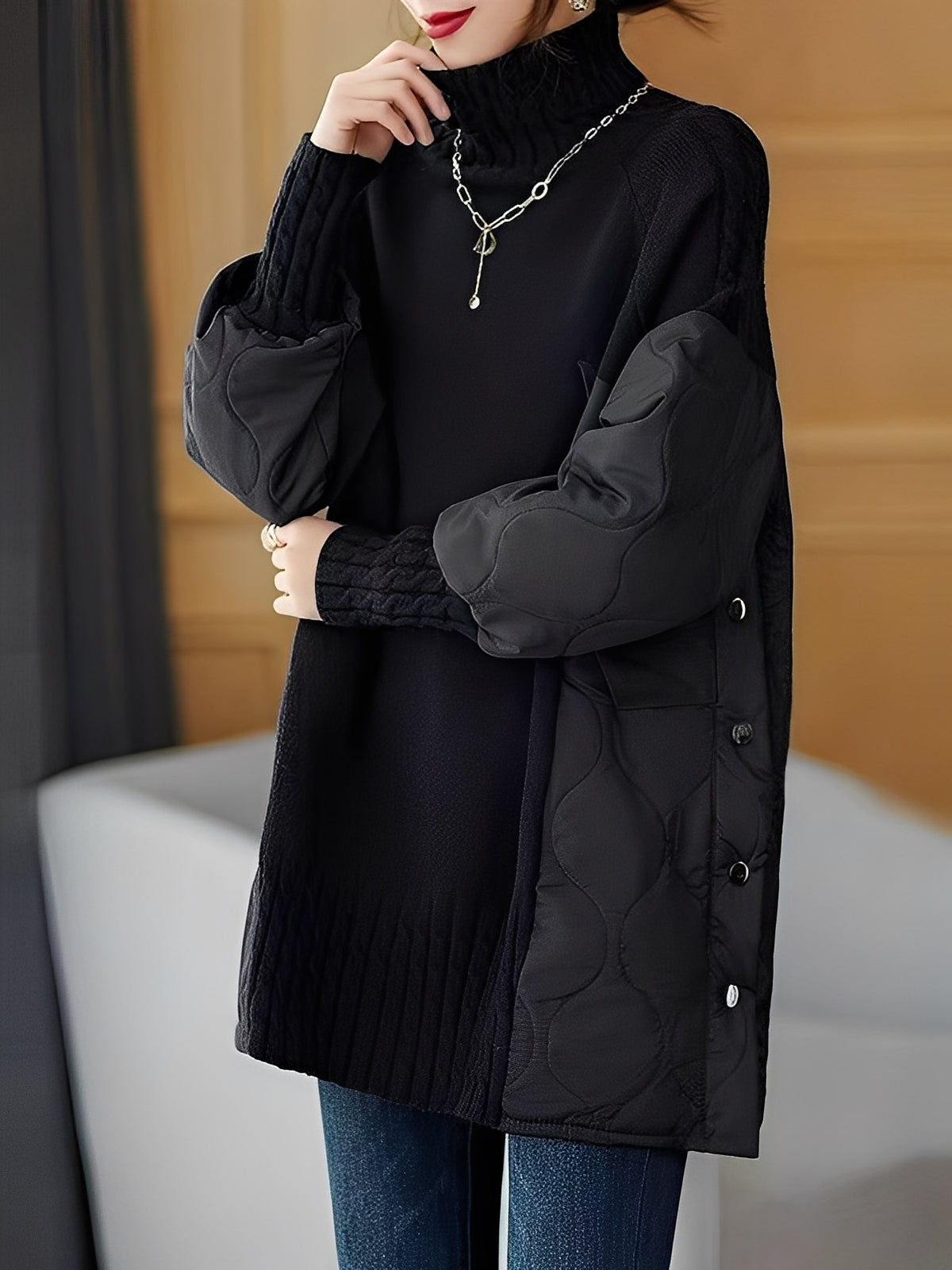 Patricia – Maglione a Collo Alto Casual da Donna