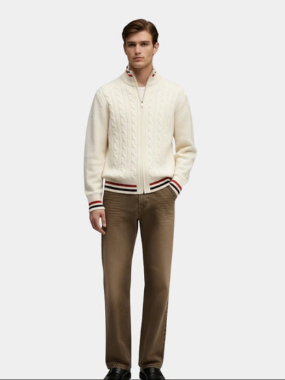 Teodomiro - Maglione Essenziale Mezzo Zip Collo Alto
