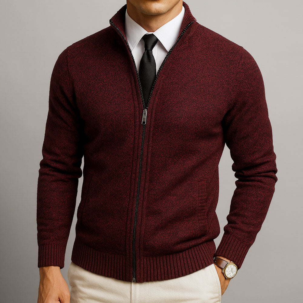 Tullio - Cardigan Zip Elegante Uomo Stile Moderno