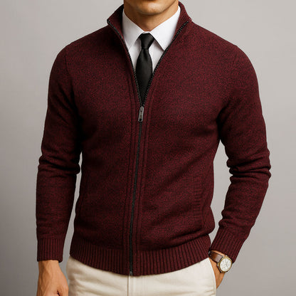 Tullio - Cardigan Zip Elegante Uomo Stile Moderno