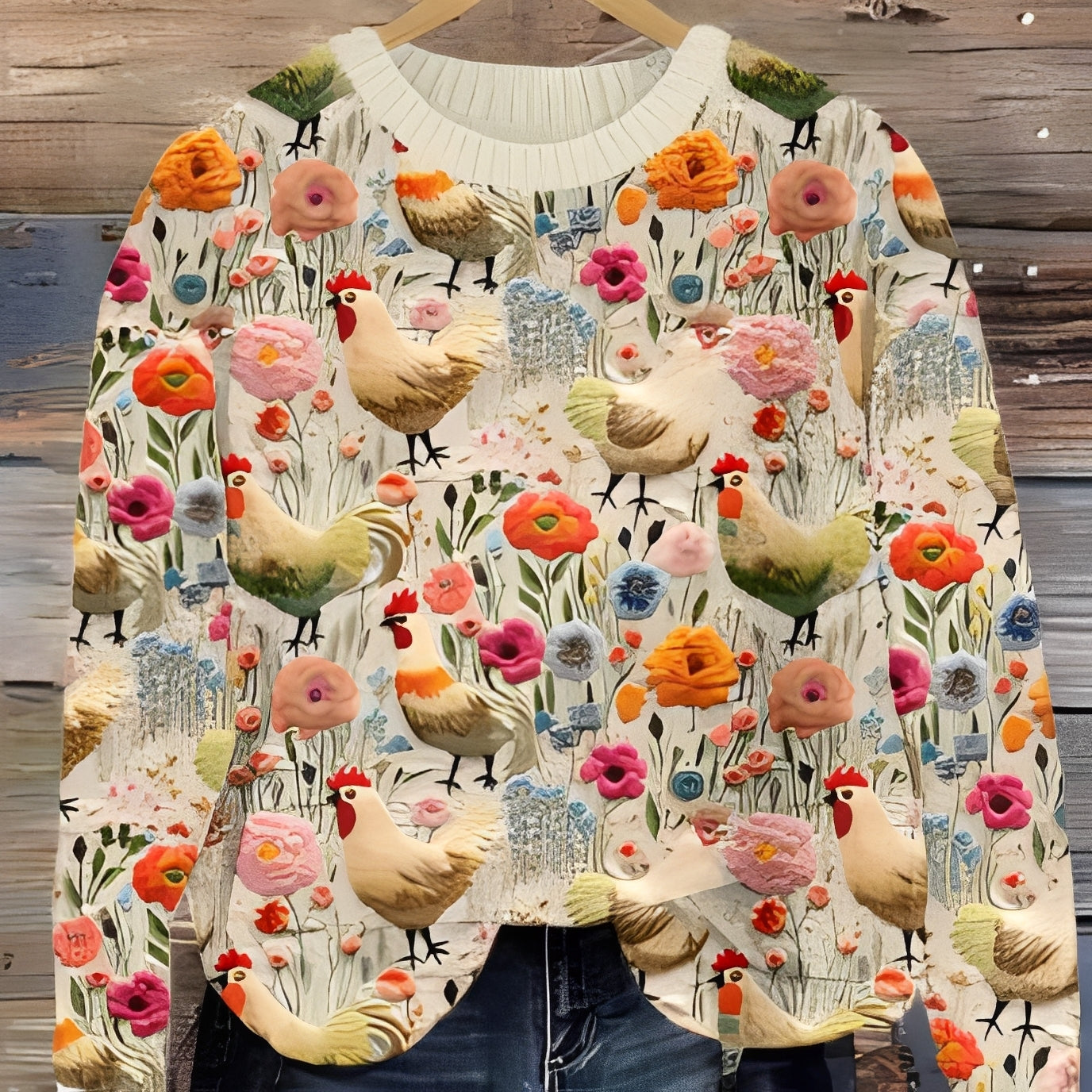 Fosca - Maglione Donna con Stampa Classica Elegante