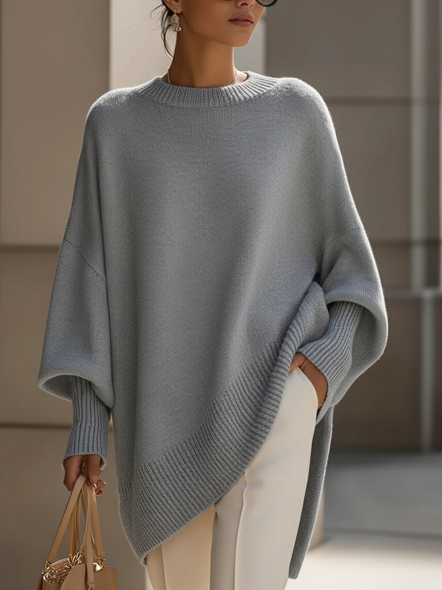 Tirna - Poncho maglione confortevole stile moderno donna elegante