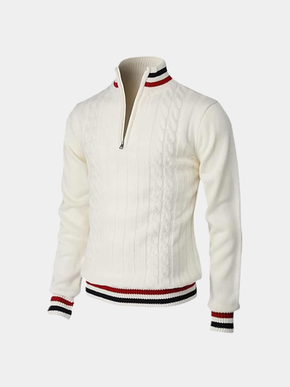 Teodomiro - Maglione Essenziale Mezzo Zip Collo Alto