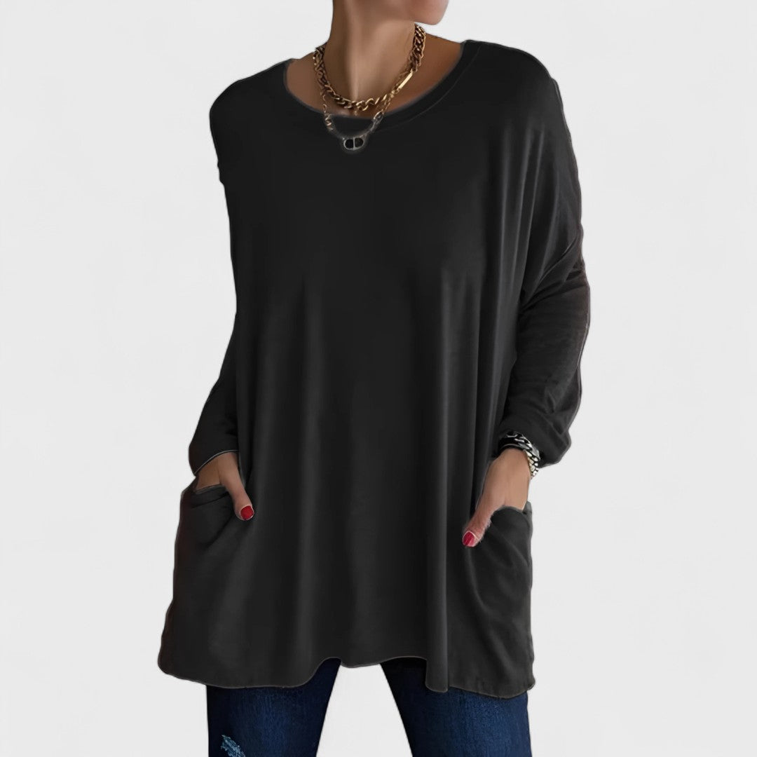 Barbara – Top A Maniche Lunghe Dalla Vestibilità Rilassata