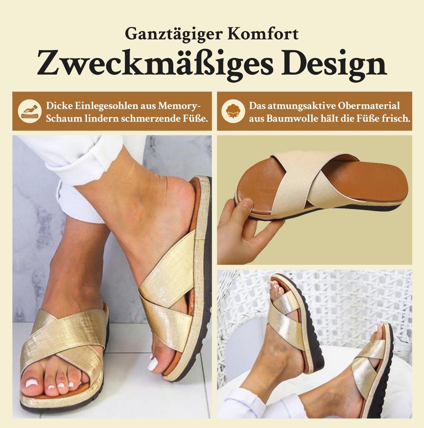 Flavia – Flip-Flop Da Esterno Con Zeppa Dal Design Moderno