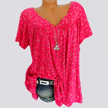 Claudia – Blusa Ampia Con Motivo Floreale Ed Elegante