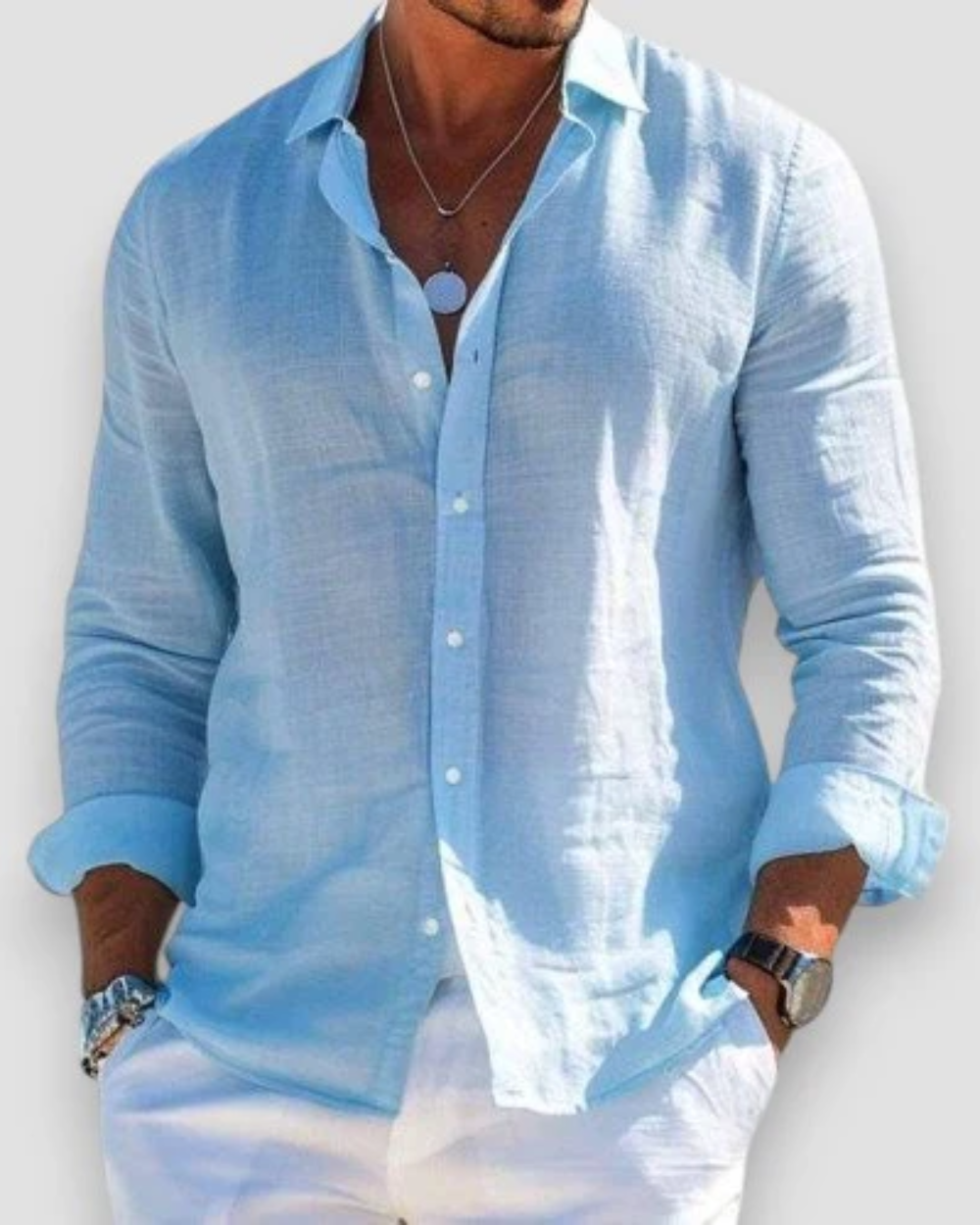 Rinaldino - Camicia Casual Elegante Uomo Moderna Versatile