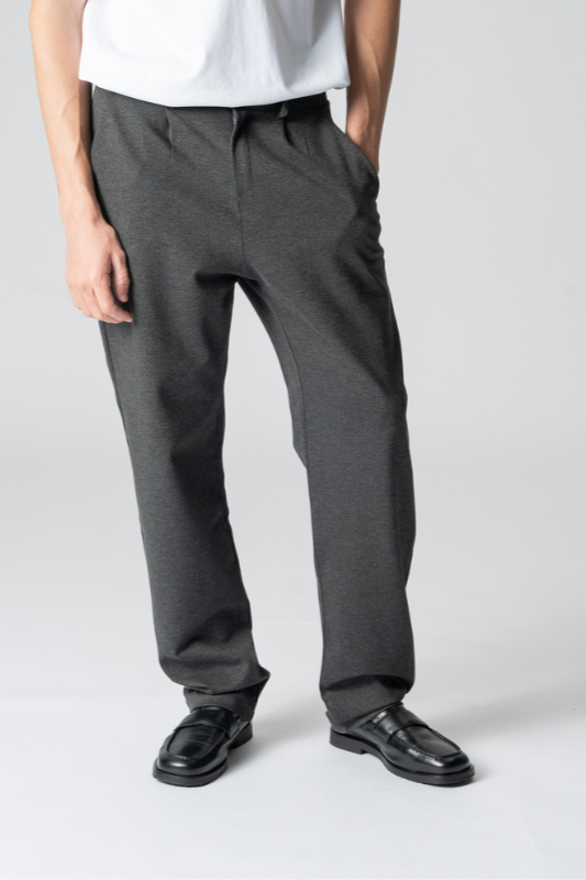 Rodulfo - Pantaloni Wide Performance Uomo Grigio Melange