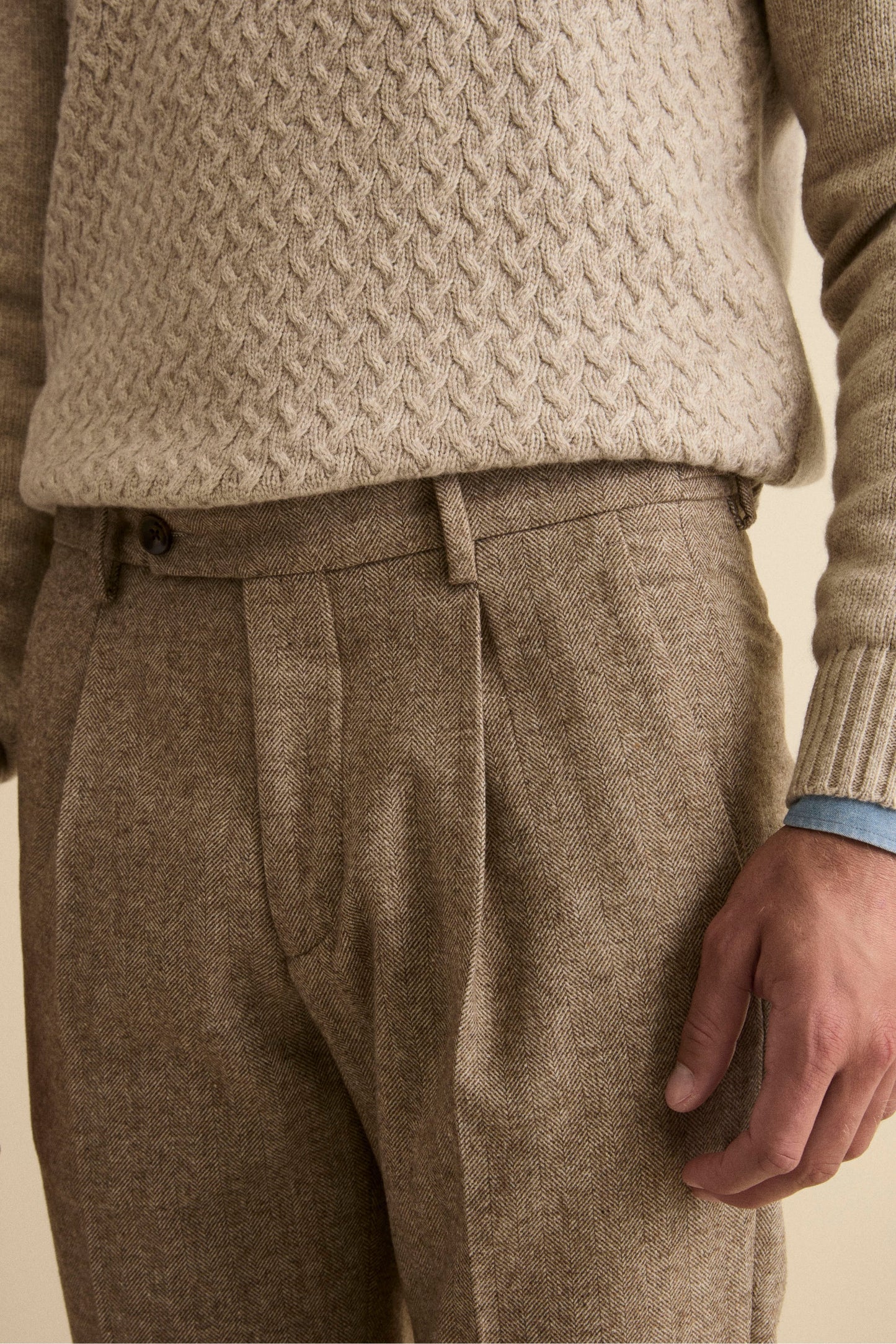 Raimondo - Pantalone Straight Elegante con Risvolto Uomo