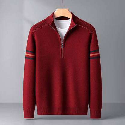 Timandro - Maglione Moderno Mezzo Zip Uomo