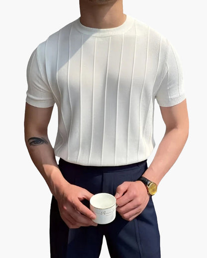 Riccardo – T-shirt uomo righe comfort quotidiano estiva