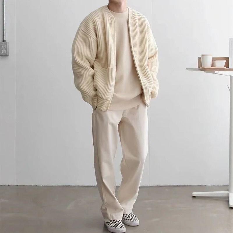 Julien – Cardigan Uomo con Cerniera e Collo Alto