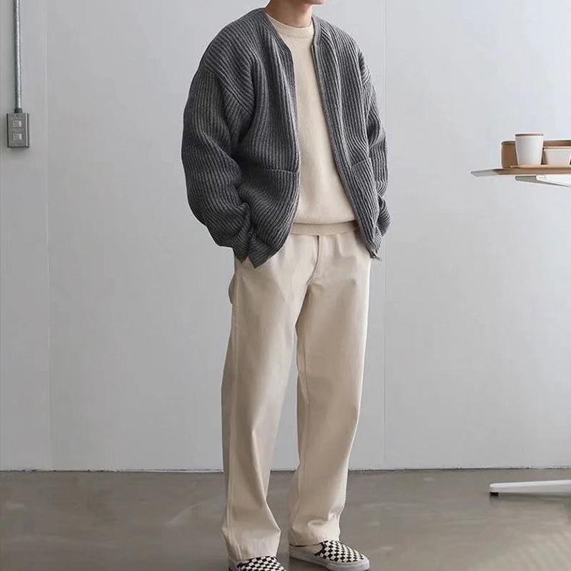 Julien – Cardigan Uomo con Cerniera e Collo Alto