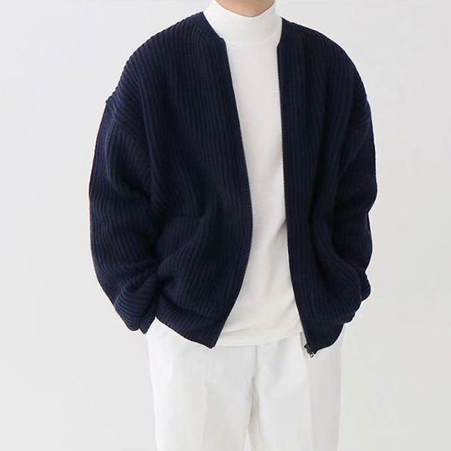 Julien – Cardigan Uomo con Cerniera e Collo Alto