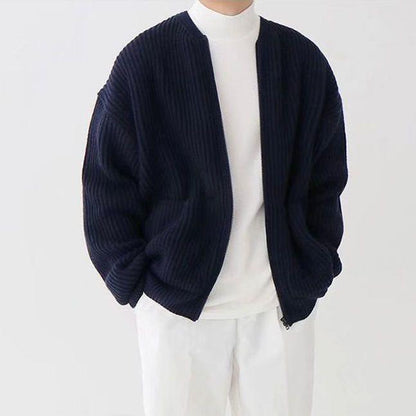 Julien – Cardigan Uomo con Cerniera e Collo Alto
