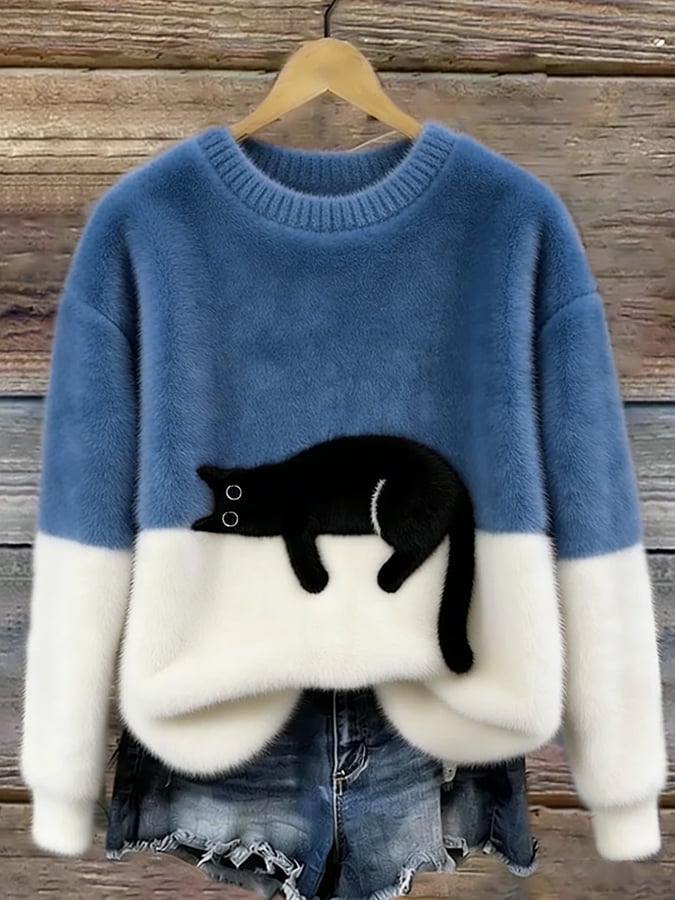 Tarcisio - Felpa Donna Con Stampa Gatto