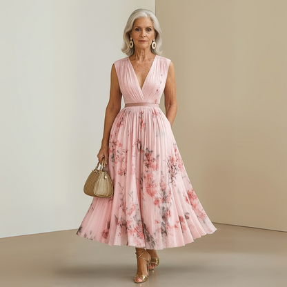 Ippolita - Vestito donna maxi plissé senza maniche estate