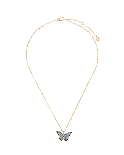 Livia – Collana Corta Farfalla Smalto Blu