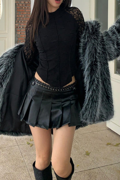 Chiara - Cappotto Midi Elegante in Pelliccia Sintetica Bicolore